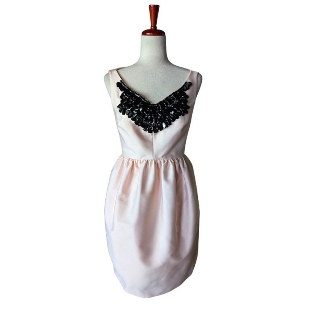 Kate Spade Shell Pink Embellished Cupcake Dress NJMU5101 Womens 4 Black Sequins‎